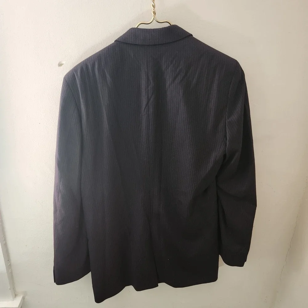 Banana Republic‎ Mens 38R Pinstripe Blazer Jacket Charcoal 2-Button Suit Coat